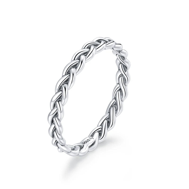 Anillos Delicados de Plata de Ley 925 con Zircón para Mujer — Varios Colores y Tallas
