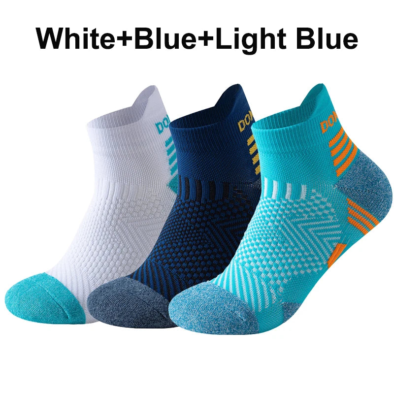 Pack 3 Pares Calcetines Running Marathon | Tobilleros Acolchados | Malla Transpirable | Unisex
