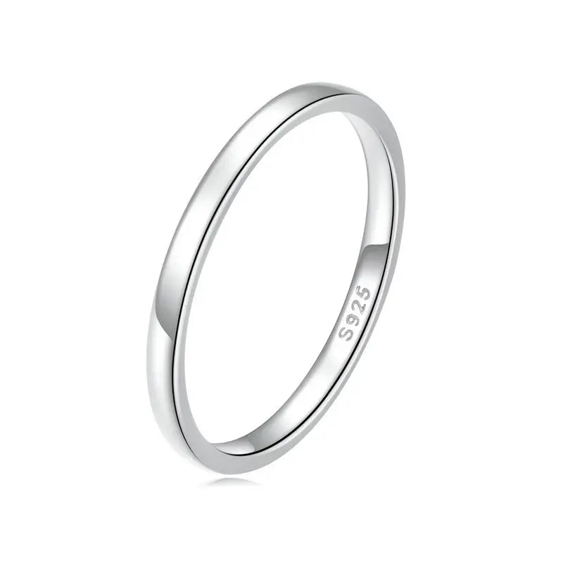 Anillos Delicados de Plata de Ley 925 con Zircón para Mujer — Varios Colores y Tallas