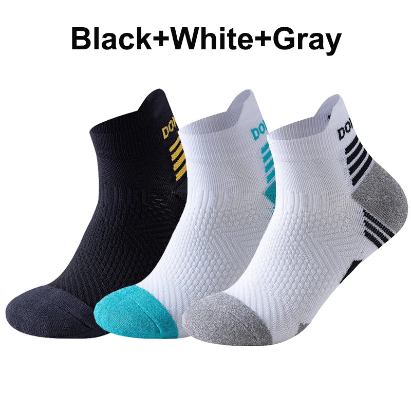 Pack 3 Pares Calcetines Running Marathon | Tobilleros Acolchados | Malla Transpirable | Unisex