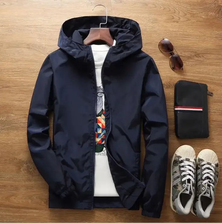 Chaqueta Bomber Hombre Impermeable | Cortavientos Piloto Casual