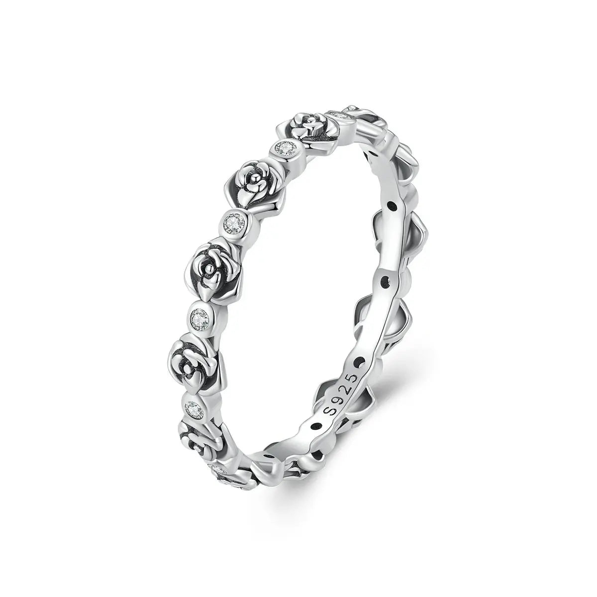 Anillos Delicados de Plata de Ley 925 con Zircón para Mujer — Varios Colores y Tallas