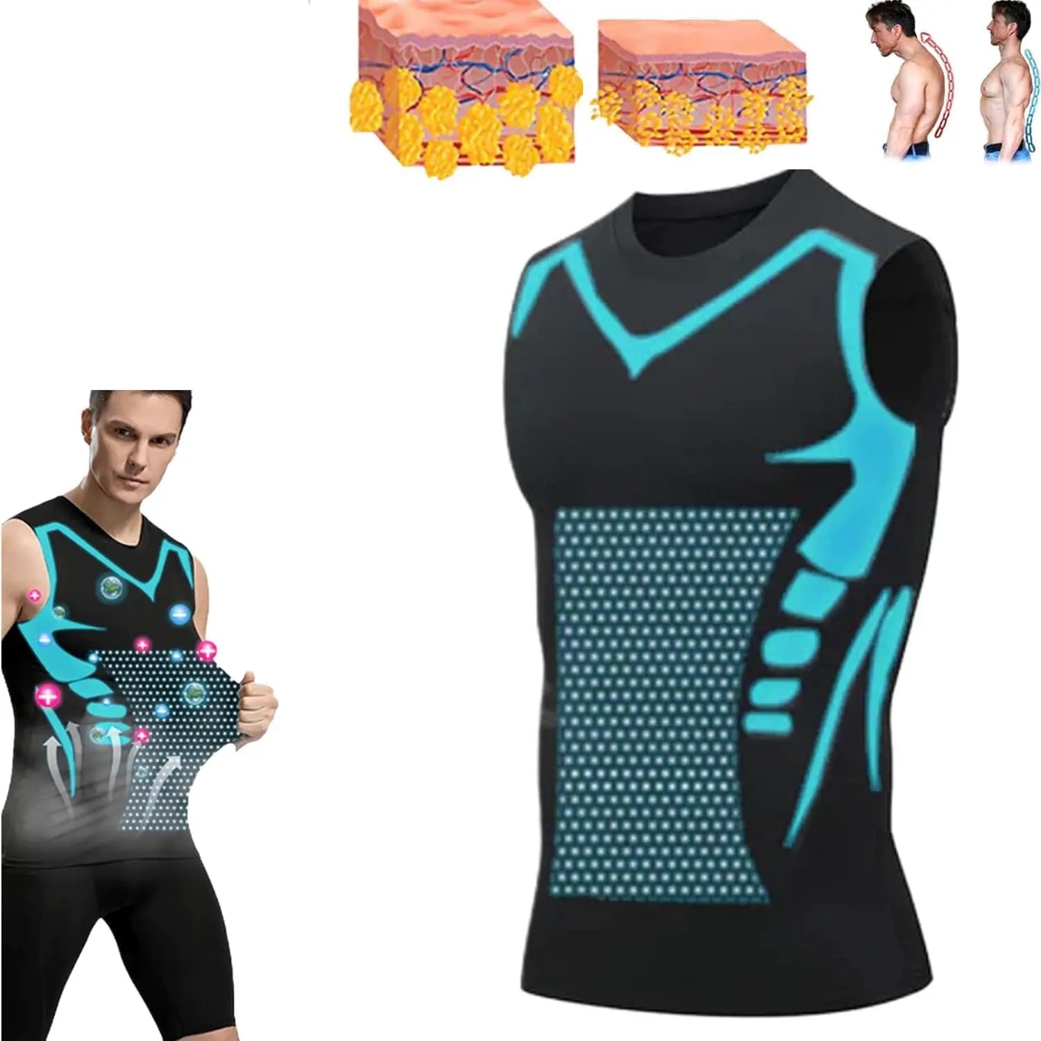 Shapewear para Hombre – Faja Reductora de Secado Rápido, Fitness y Running | Tallas S-XXXL