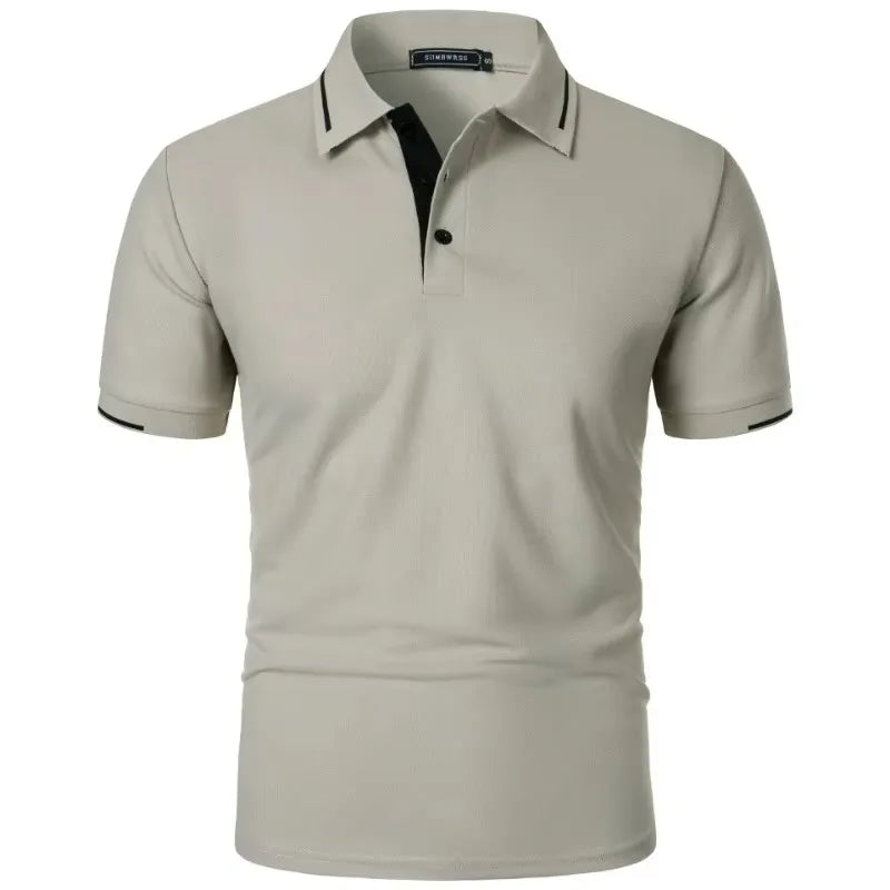 Polo de Manga Corta para Hombre – Camiseta con Botones, Color Liso | Tallas S-XXXL