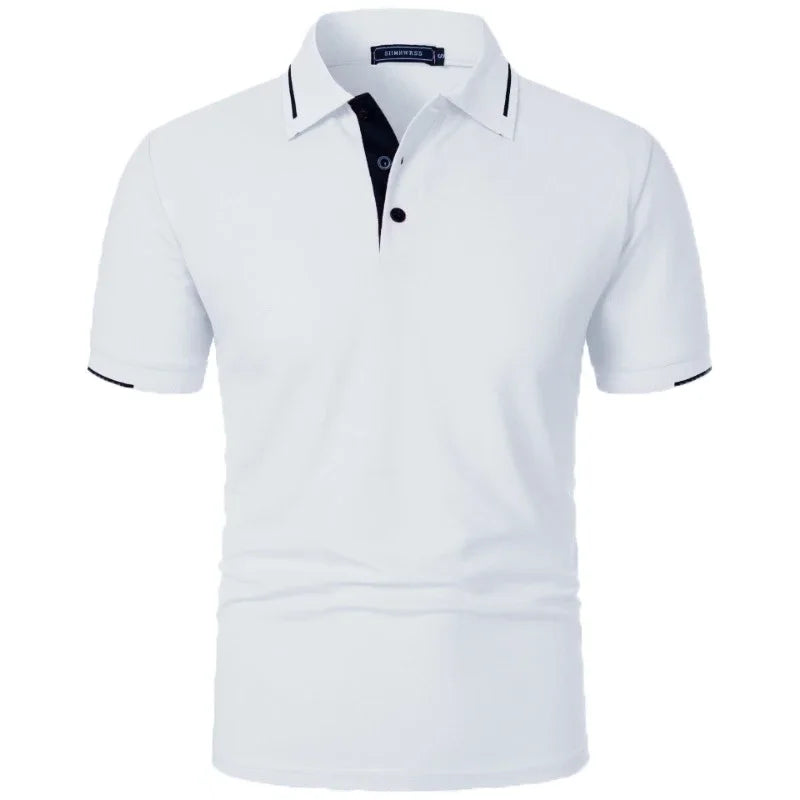 Polo de Manga Corta para Hombre – Camiseta con Botones, Color Liso | Tallas S-XXXL