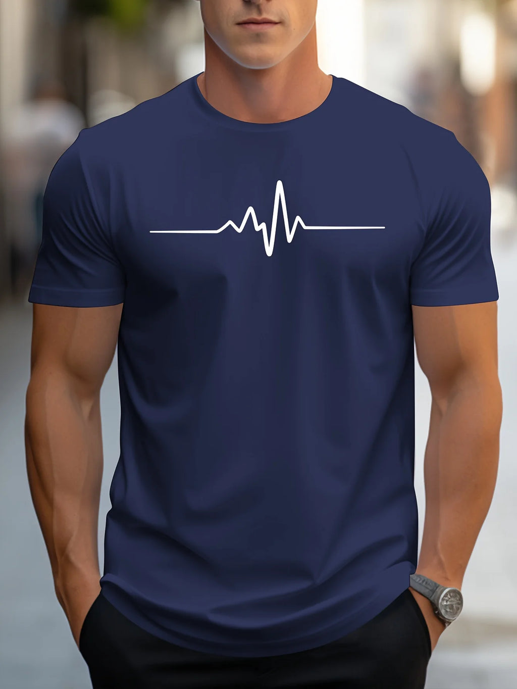 Camiseta de Algodón 100% para Hombre – Corte Holgado, Cuello Redondo | Tallas XS-XXL