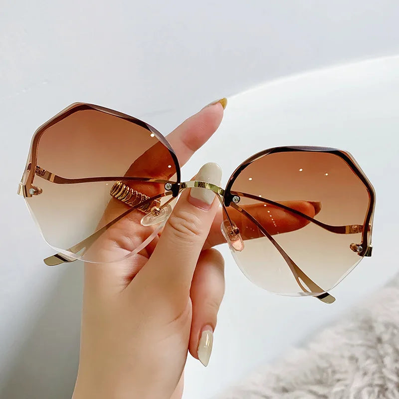 Gafas de Sol Cuadradas Extragrandes para Mujer – Montura Metálica, Estilo Vintage, UV400
