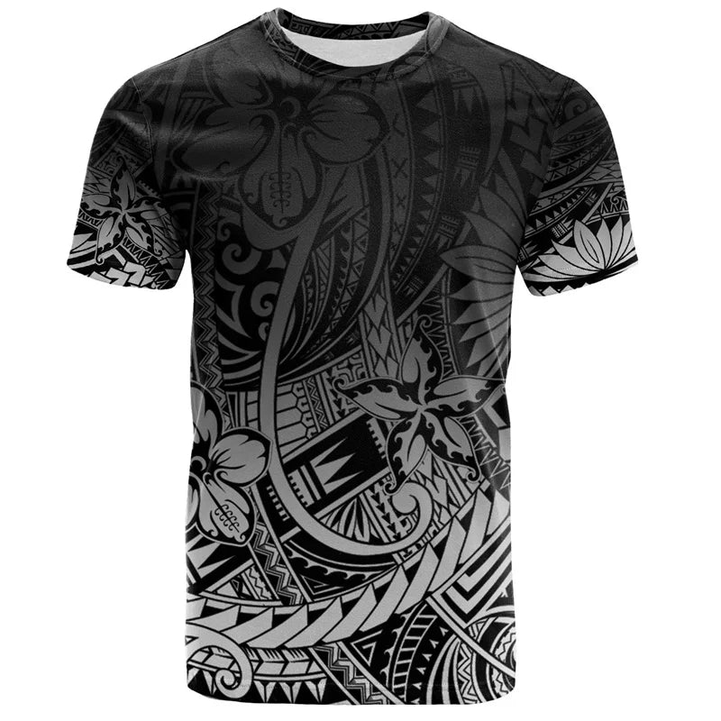 Camiseta Hawaiana 3D Hombre — Estampado Polinesio Manga Corta | Streetwear Verano 2026