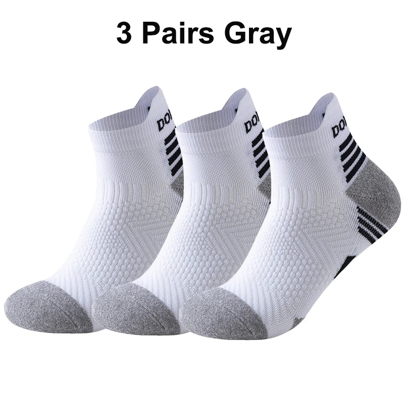 Pack 3 Pares Calcetines Running Marathon | Tobilleros Acolchados | Malla Transpirable | Unisex