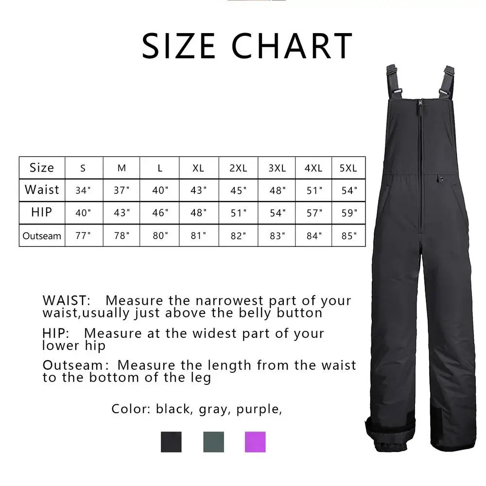 Pantalones de Esquí con Tirantes Unisex | Impermeables Cortavientos | Nieve Snowboard | S-4XL