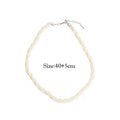 Collar de Perlas de Agua Dulce | Estilo Coreano Vintage | Cadena Clavícula con Colgante de Circón