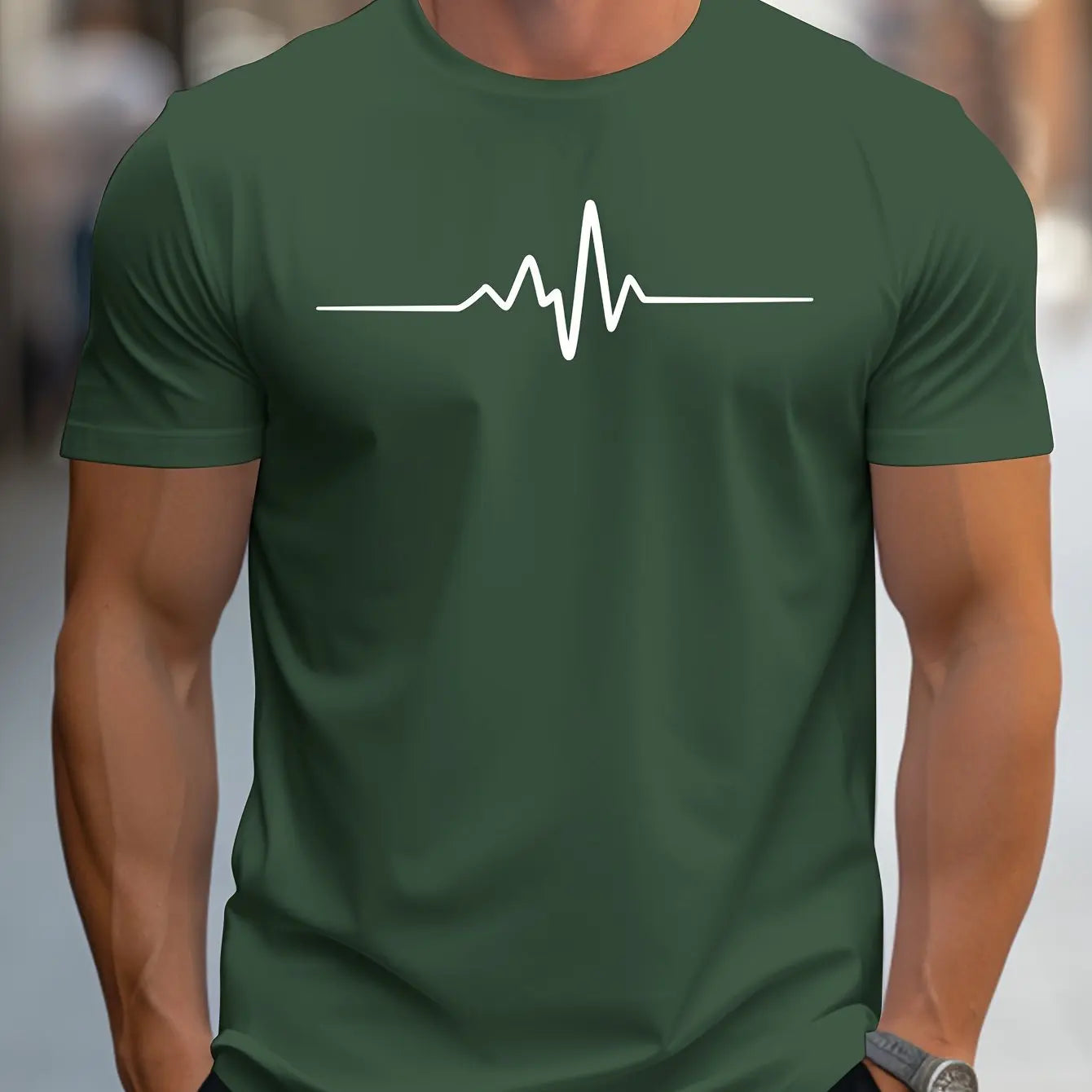 Camiseta de Algodón 100% para Hombre – Corte Holgado, Cuello Redondo | Tallas XS-XXL