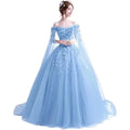 Vestido de Quinceañera Elegante — Ball Gown de Tul con Apliques