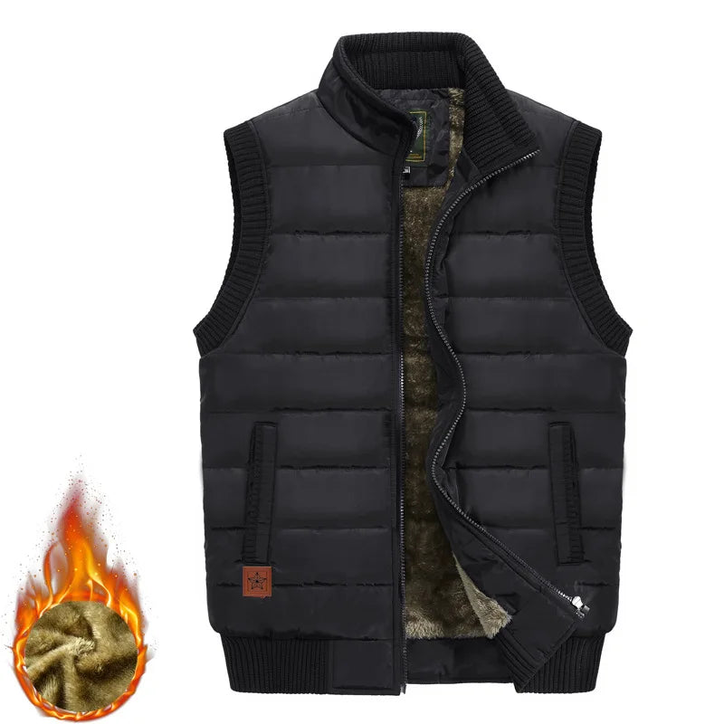 Chaleco Sin Mangas para Hombre – Forro Polar Fleece, Impermeable, Múltiples Bolsillos | Tallas M-8XL