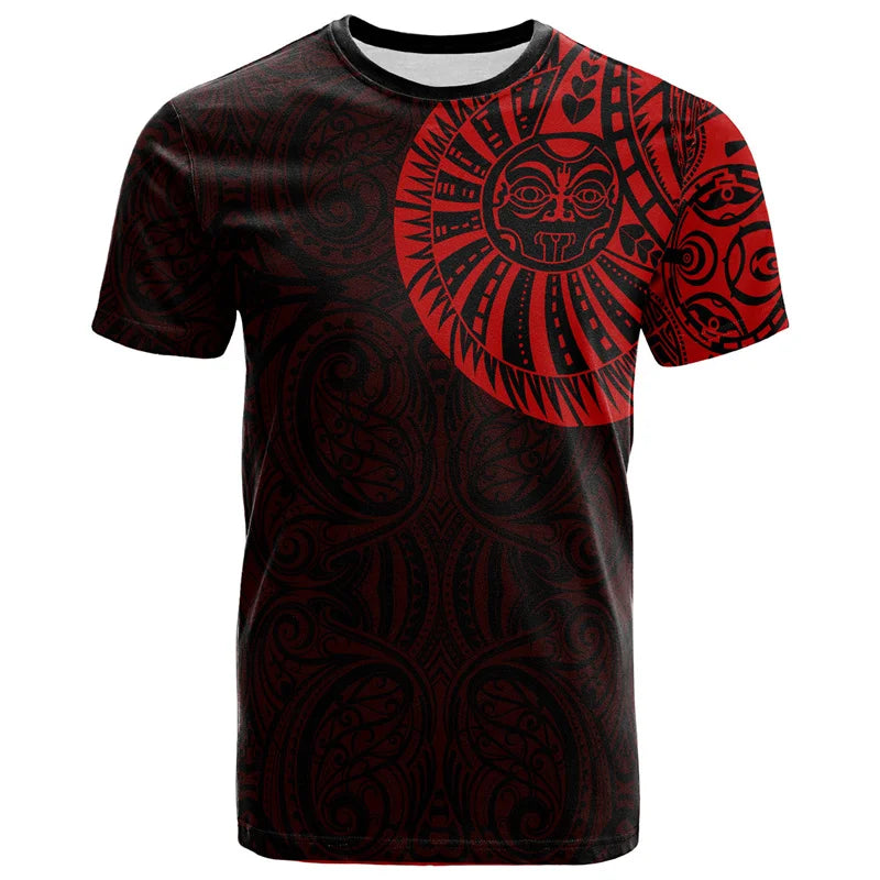 Camiseta Hawaiana 3D Hombre — Estampado Polinesio Manga Corta | Streetwear Verano 2026