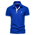 Polo de Manga Corta para Hombre – Bordado Jirafa, Colores en Contraste | Tallas S-XXL