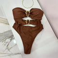 Bañador Sexy de Una Pieza para Mujer | Diseño Anillo Metálico | 6 Colores