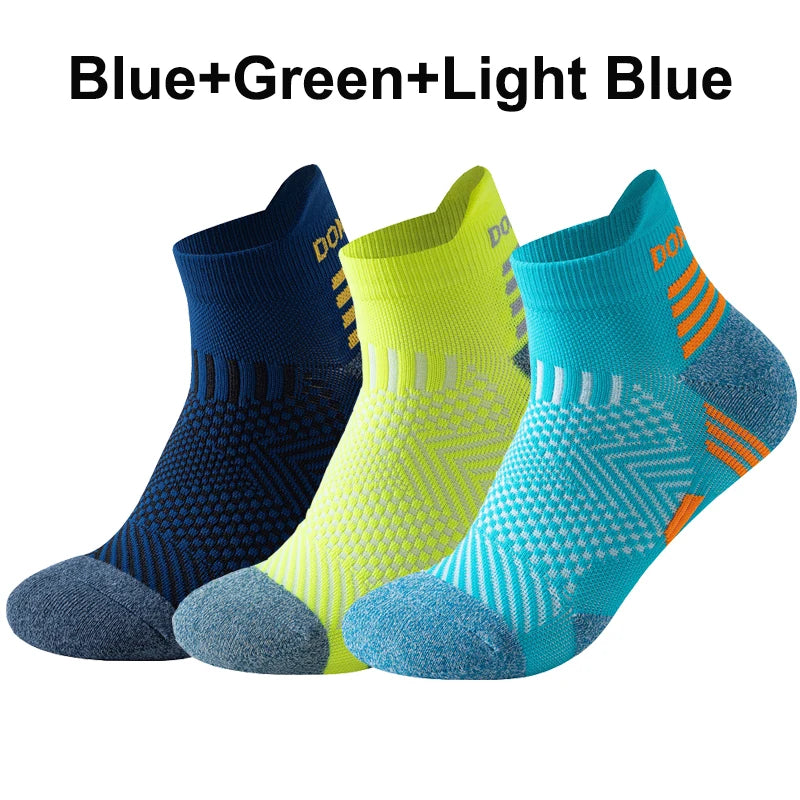 Pack 3 Pares Calcetines Running Marathon | Tobilleros Acolchados | Malla Transpirable | Unisex
