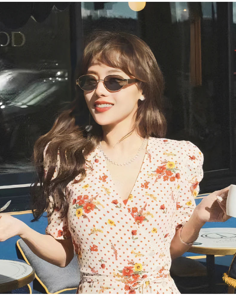 Gafas de Sol de Aleación para Hombre y Mujer – Montura Metálica, Estilo Trendy, Uso Exterior