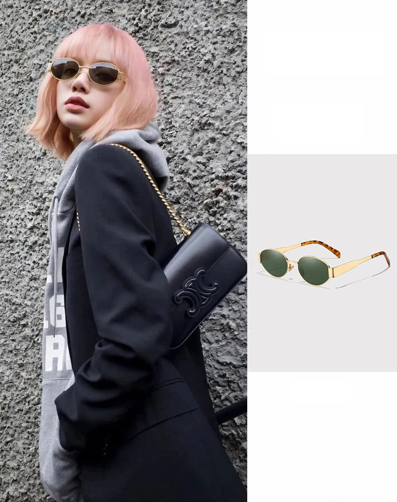 Gafas de Sol de Aleación para Hombre y Mujer – Montura Metálica, Estilo Trendy, Uso Exterior