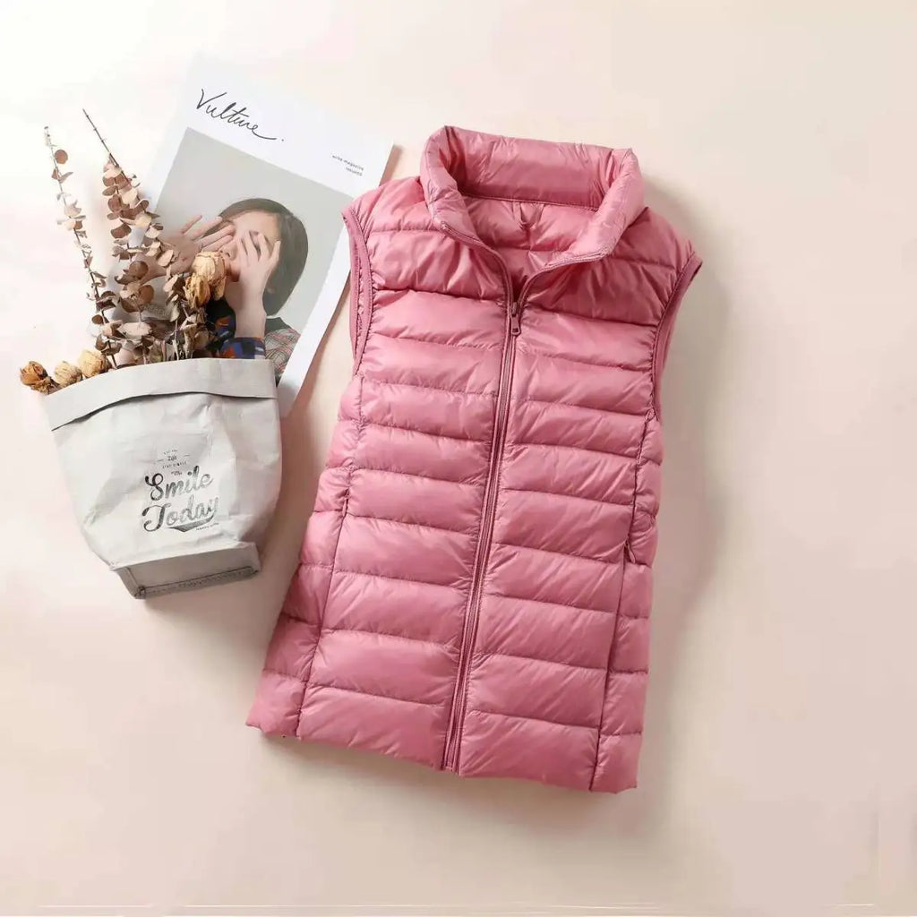 Chaleco Acolchado Ultraligero Sin Mangas para Mujer | Plumón de Pato | 10 Colores