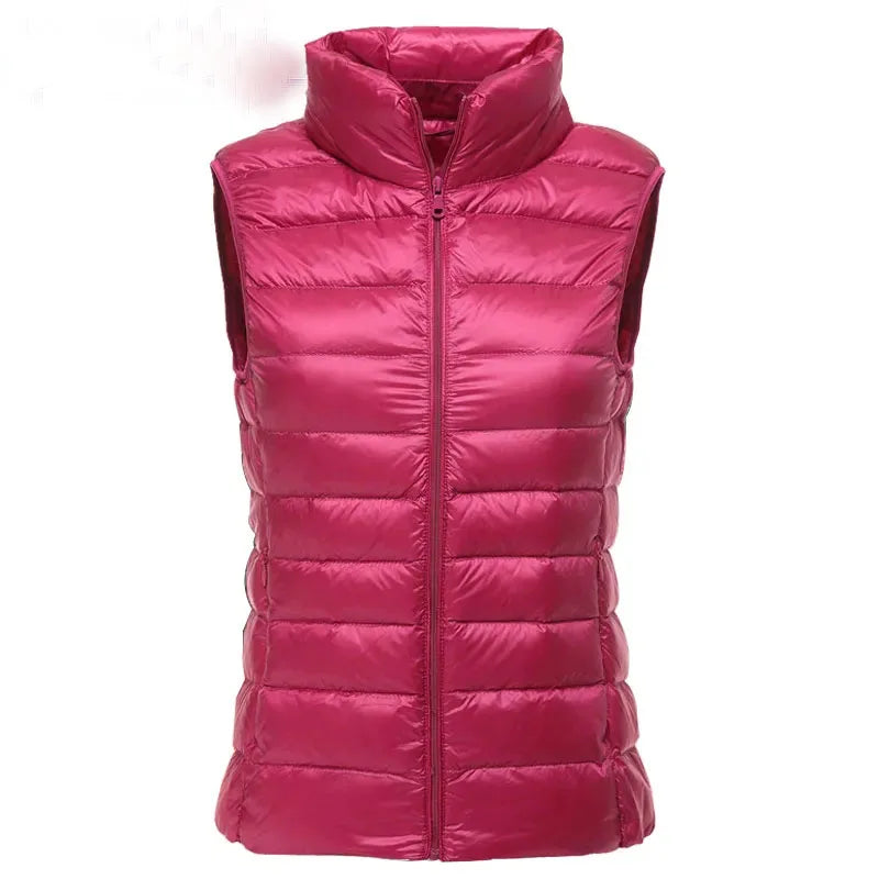 Chaleco Acolchado Ultraligero Sin Mangas para Mujer | Plumón de Pato | 10 Colores