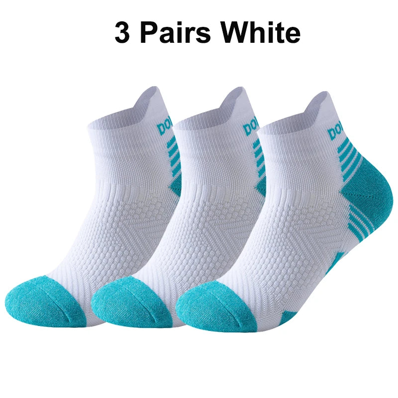 Pack 3 Pares Calcetines Running Marathon | Tobilleros Acolchados | Malla Transpirable | Unisex