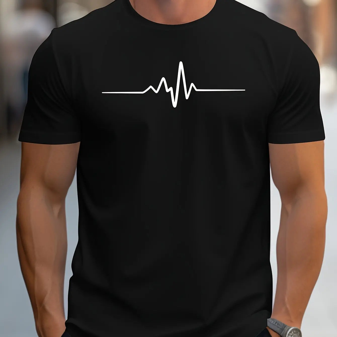 Camiseta de Algodón 100% para Hombre – Corte Holgado, Cuello Redondo | Tallas XS-XXL