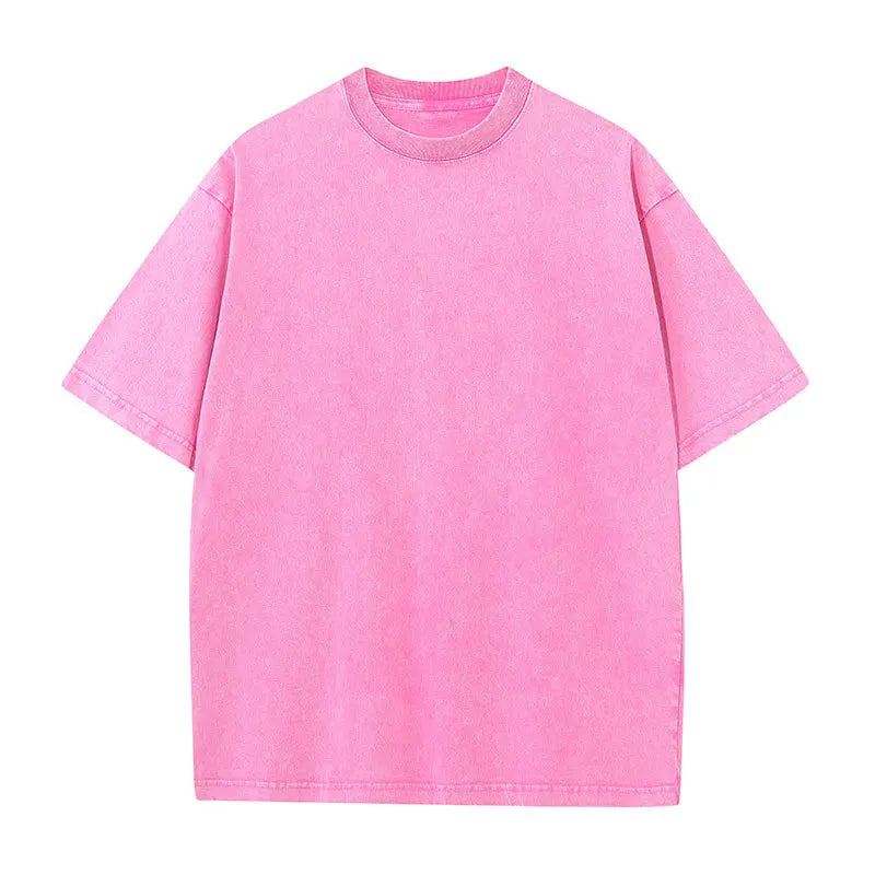 Camiseta Retro Heavyweight Oversize Unisex | Efecto Lavado | Estilo Americano Vintage | S-XXL