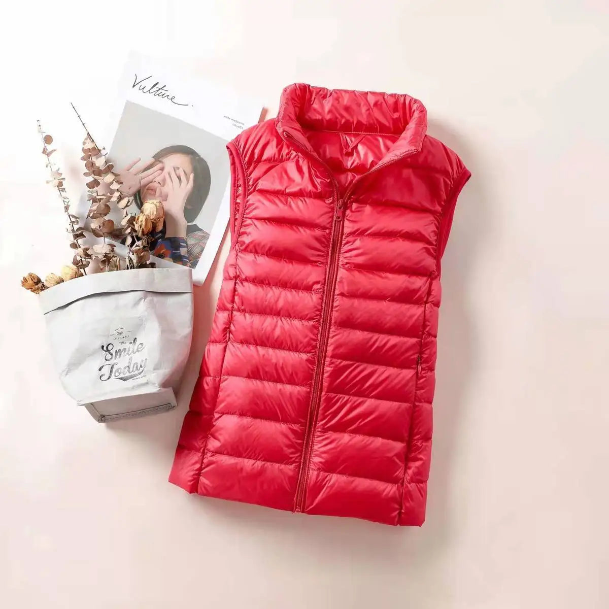Chaleco Acolchado Ultraligero Sin Mangas para Mujer | Plumón de Pato | 10 Colores