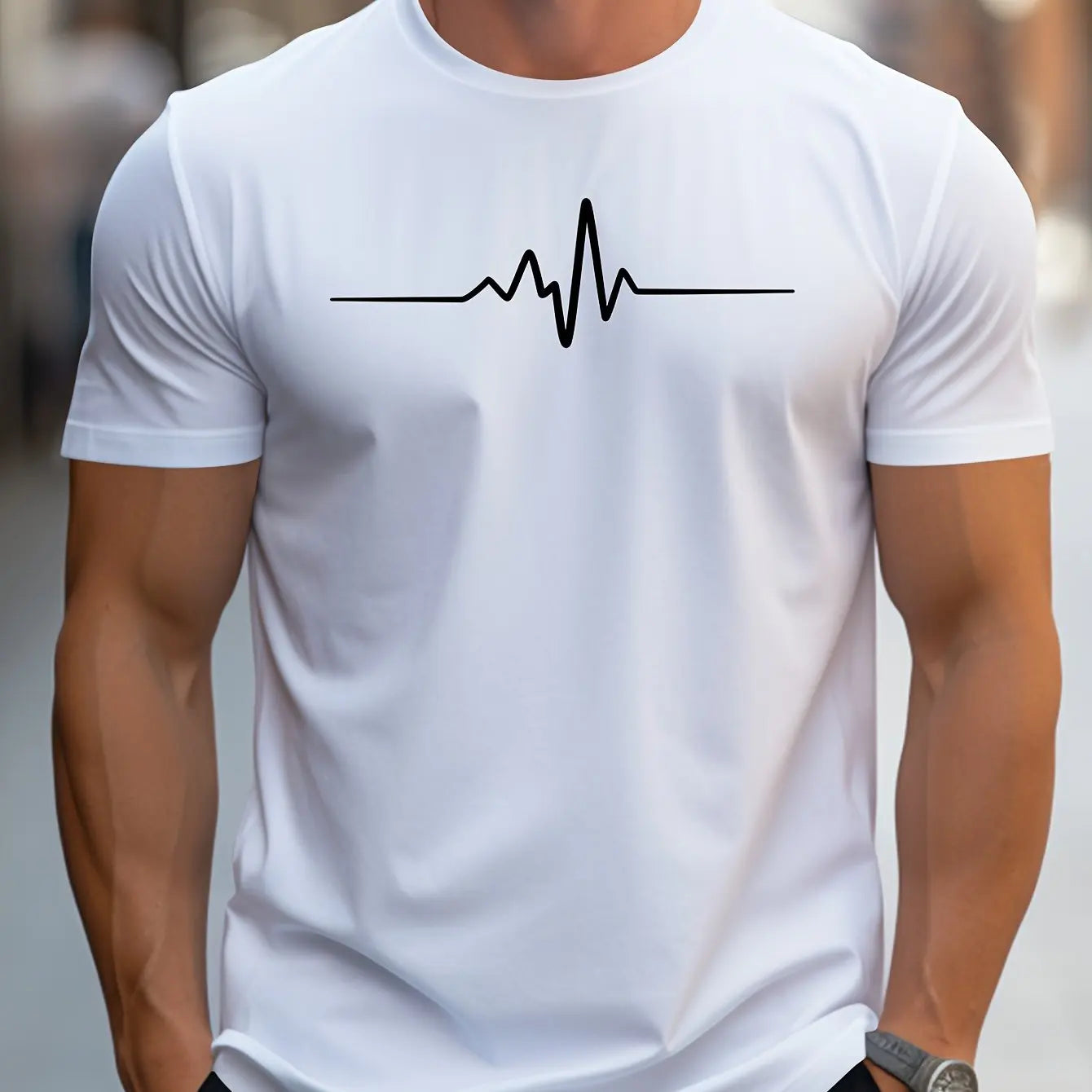 Camiseta de Algodón 100% para Hombre – Corte Holgado, Cuello Redondo | Tallas XS-XXL