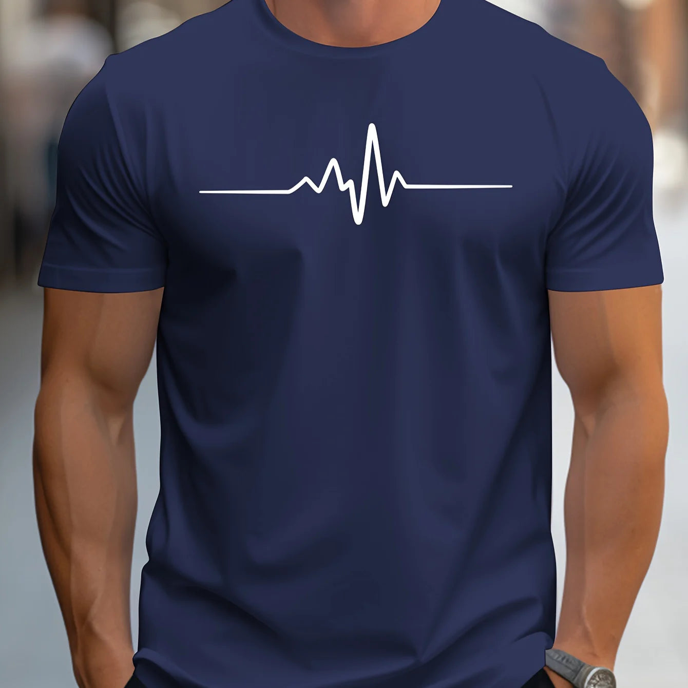 Camiseta de Algodón 100% para Hombre – Corte Holgado, Cuello Redondo | Tallas XS-XXL