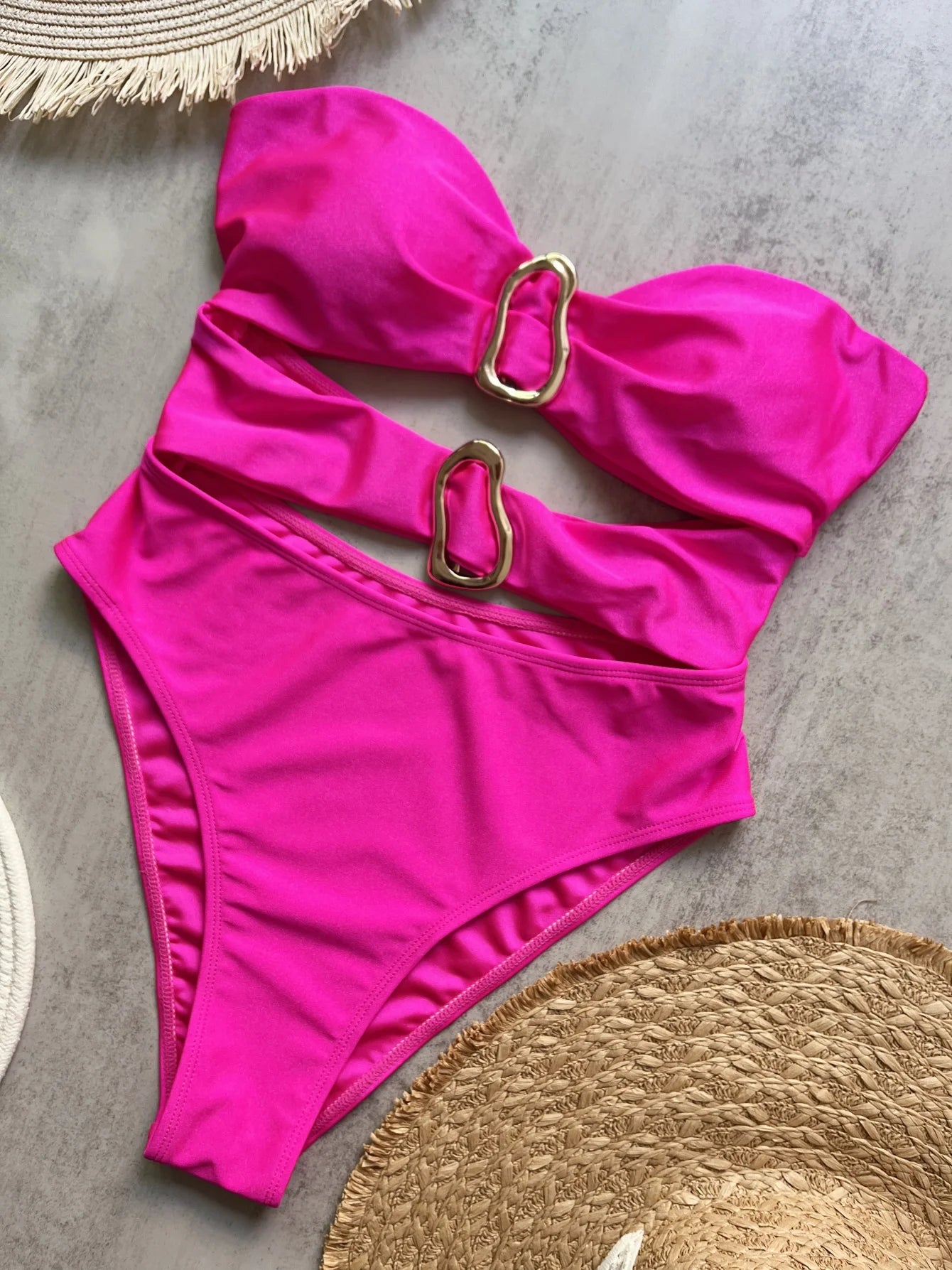 Bañador Sexy de Una Pieza para Mujer | Diseño Anillo Metálico | 6 Colores