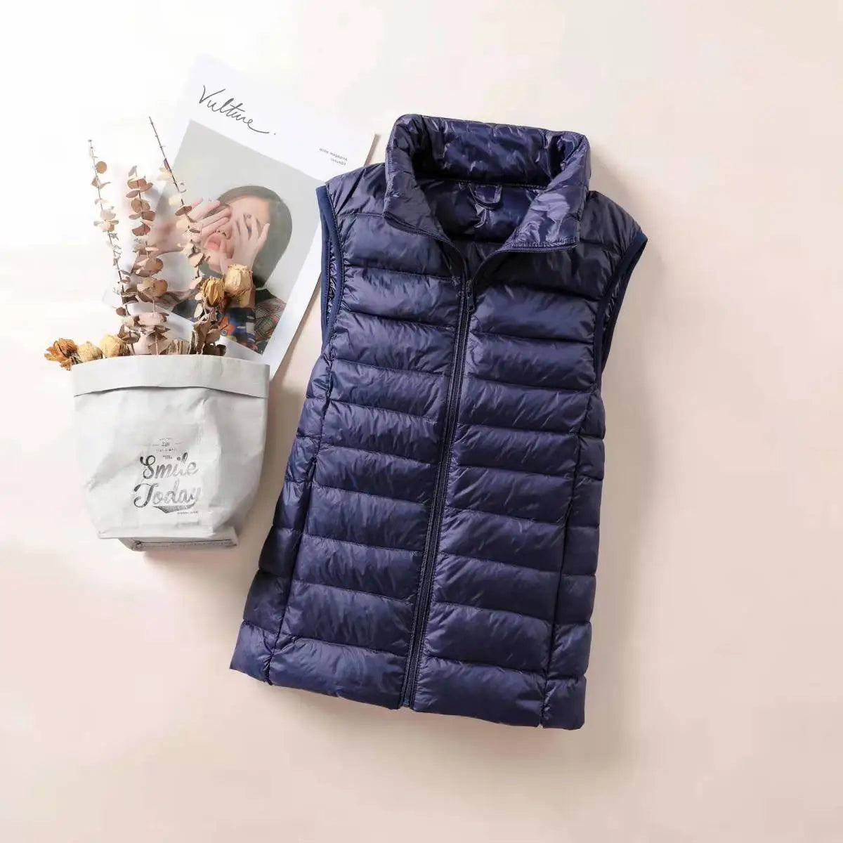 Chaleco Acolchado Ultraligero Sin Mangas para Mujer | Plumón de Pato | 10 Colores