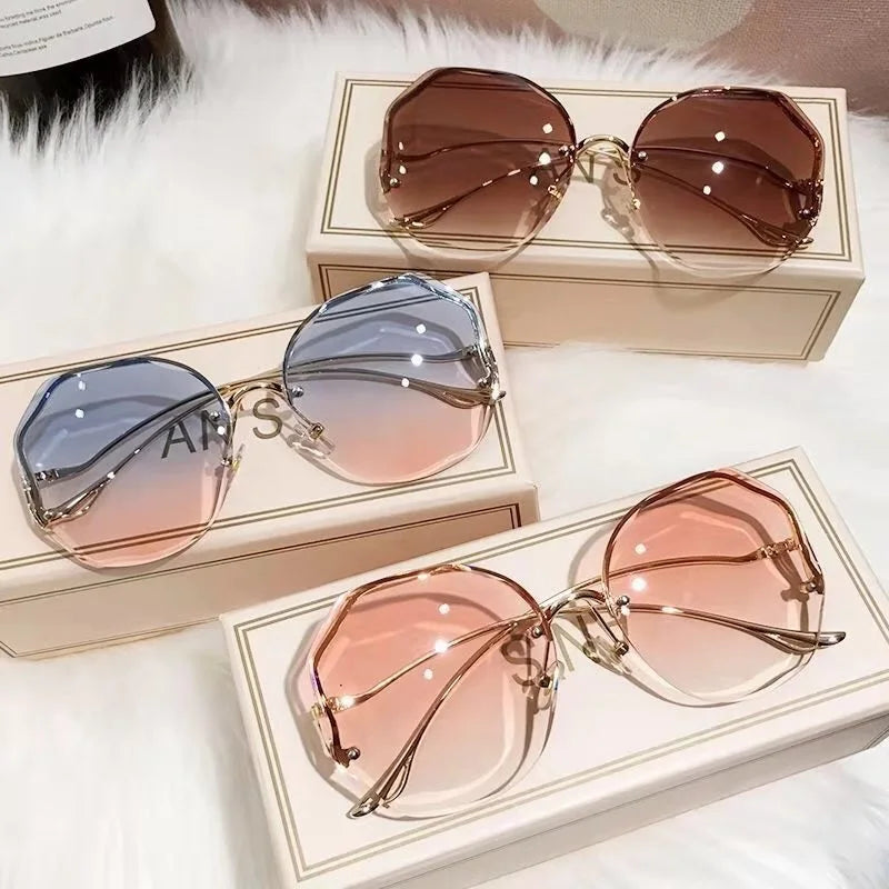 Gafas de Sol Cuadradas Extragrandes para Mujer – Montura Metálica, Estilo Vintage, UV400