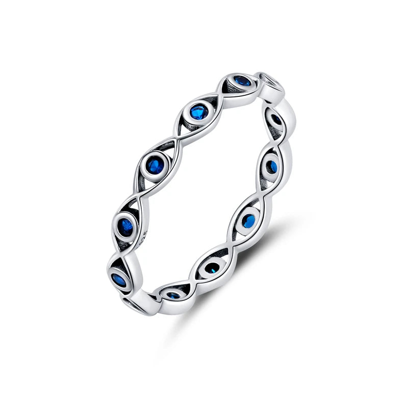 Anillos Delicados de Plata de Ley 925 con Zircón para Mujer — Varios Colores y Tallas