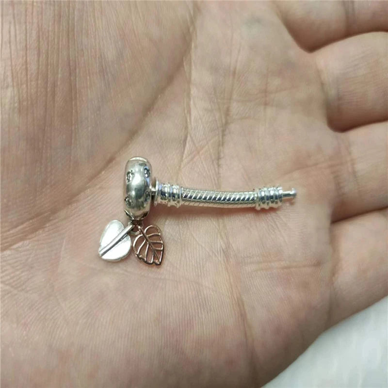Extensor de Pulsera de Plata de Ley 925 – Plata y Dorado, 3.5 cm y 4 cm