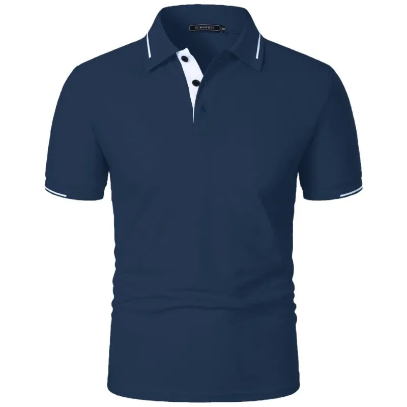 Polo de Manga Corta para Hombre – Camiseta con Botones, Color Liso | Tallas S-XXXL