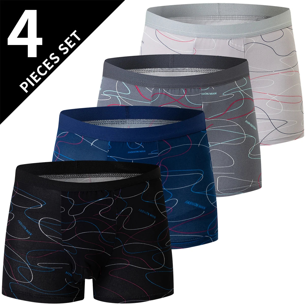 Pack de Bañadores para Hombre – Shorts de Playa Estampados, Tallas Grandes | Packs de 4 y 5 Uds.
