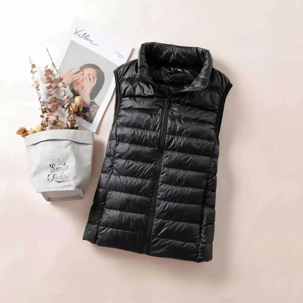 Chaleco Acolchado Ultraligero Sin Mangas para Mujer | Plumón de Pato | 10 Colores