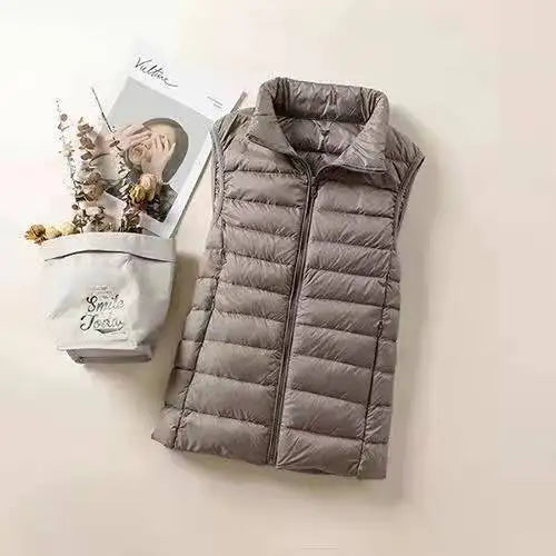 Chaleco Acolchado Ultraligero Sin Mangas para Mujer | Plumón de Pato | 10 Colores