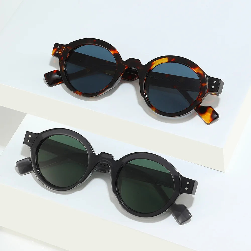 Gafas de Sol Redondas Unisex – Montura Pequeña, Protección UV400, Estilo Trendy