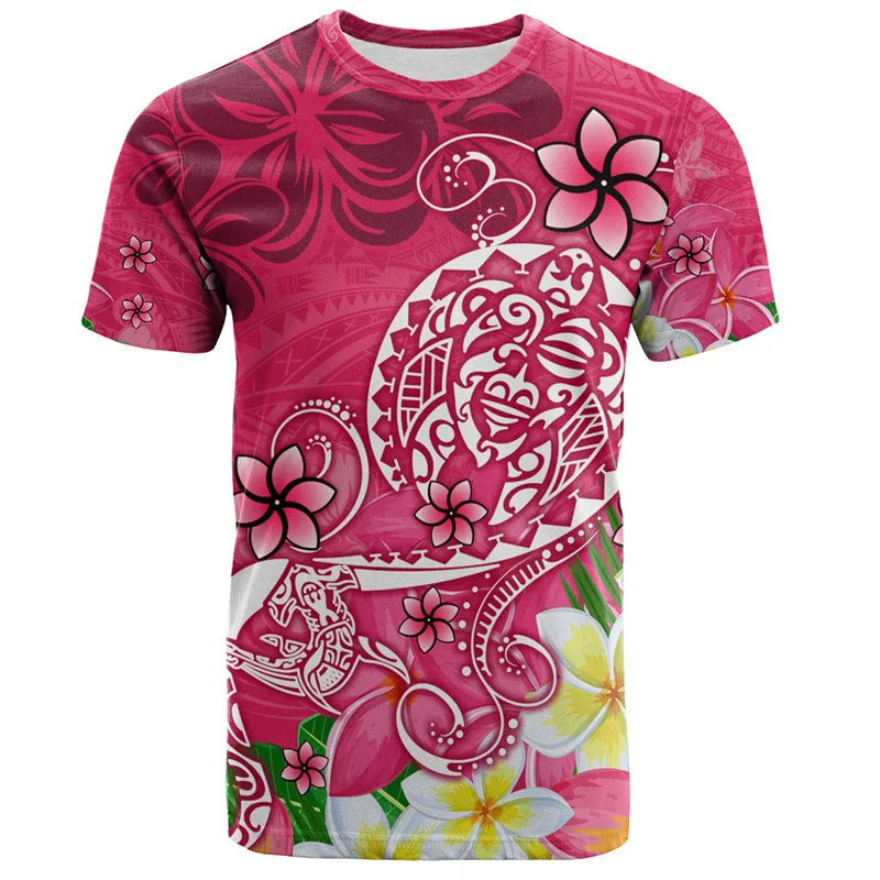 Camiseta Hawaiana 3D Hombre — Estampado Polinesio Manga Corta | Streetwear Verano 2026