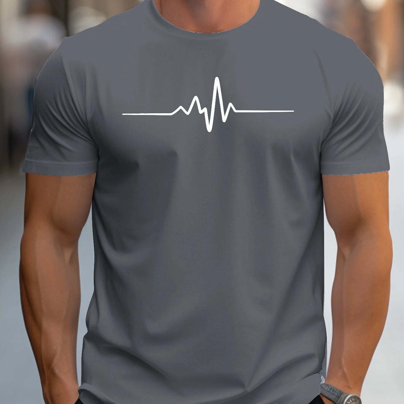 Camiseta de Algodón 100% para Hombre – Corte Holgado, Cuello Redondo | Tallas XS-XXL