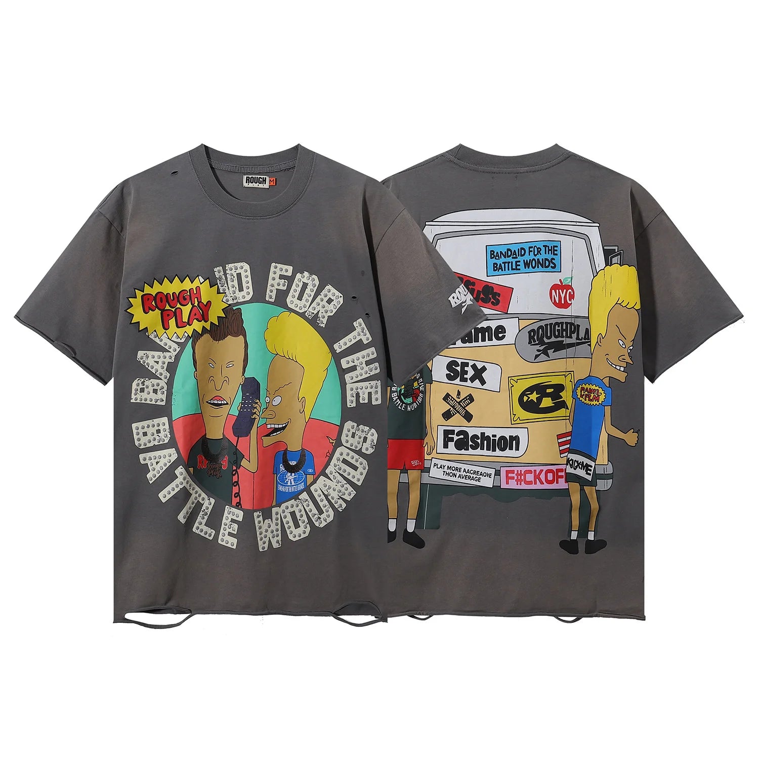 Camiseta Vintage 100% Algodón | Efecto Desgastado | Estilo Americano | Unisex