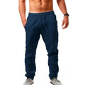Pantalón de Algodón y Lino para Hombre – Cintura Elástica, Corte Recto | 6 Colores, Tallas S-3XL