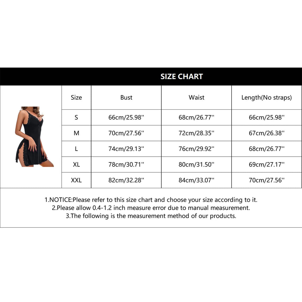 Camisón Lencería Sexy | Tirantes Finos | Encaje | Espalda Descubierta | Mini Vestido Dormir