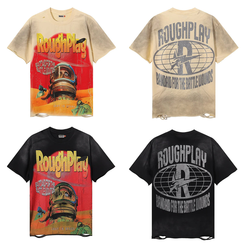 Camiseta Vintage 100% Algodón | Efecto Desgastado | Estilo Americano | Unisex