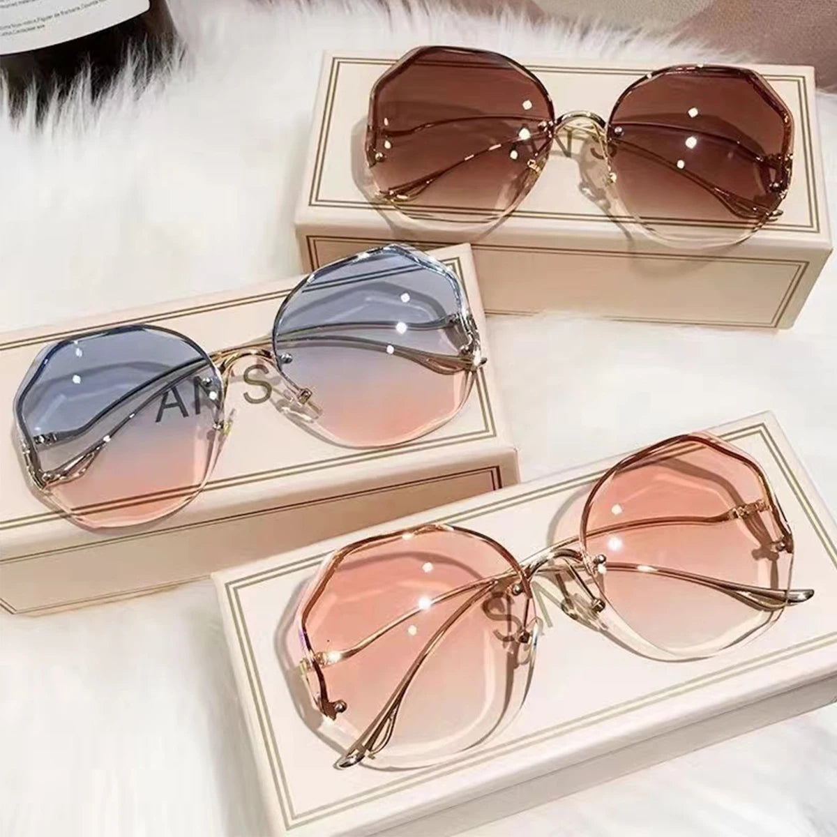 Gafas de Sol Cuadradas Extragrandes para Mujer – Montura Metálica, Estilo Vintage, UV400
