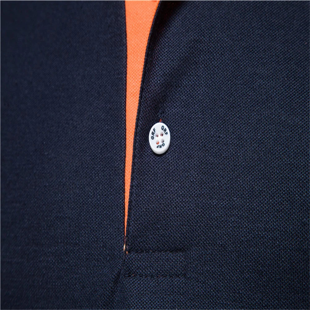 Polo de Manga Corta para Hombre – Bordado Jirafa, Colores en Contraste | Tallas S-XXL